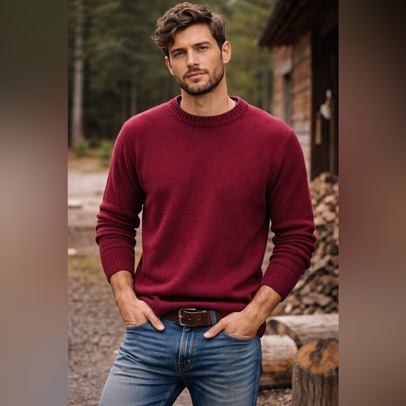 J. Crew Other - J. Crew Men’s rugged Merino Wool Pullover crewneck sweater Sz XL in Red